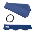Aleko Awning Fabric Replacement 8X6.5 Ft for Retractable Awning, BLUE FAB8X6.5BLUE30